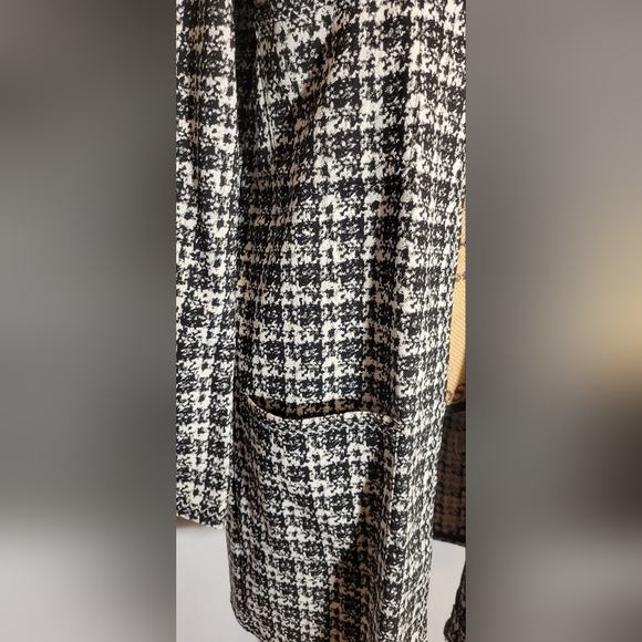 Max Studio Houndstooth Duster Jacket | NWT | Sz. M - Picture 4 of 9